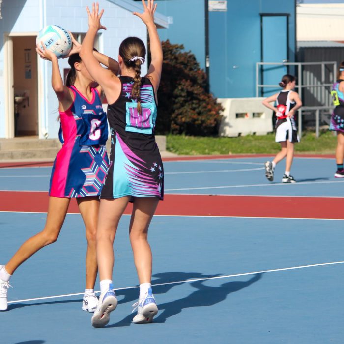 Galaxy Netball Club Players on Court during Game