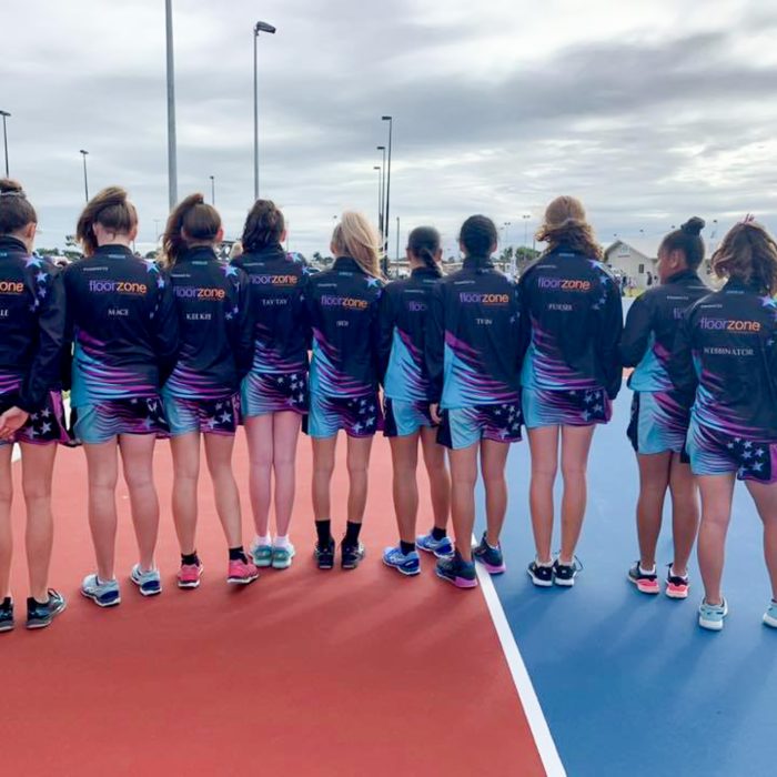 Galaxy Netball Club Team Photo from back